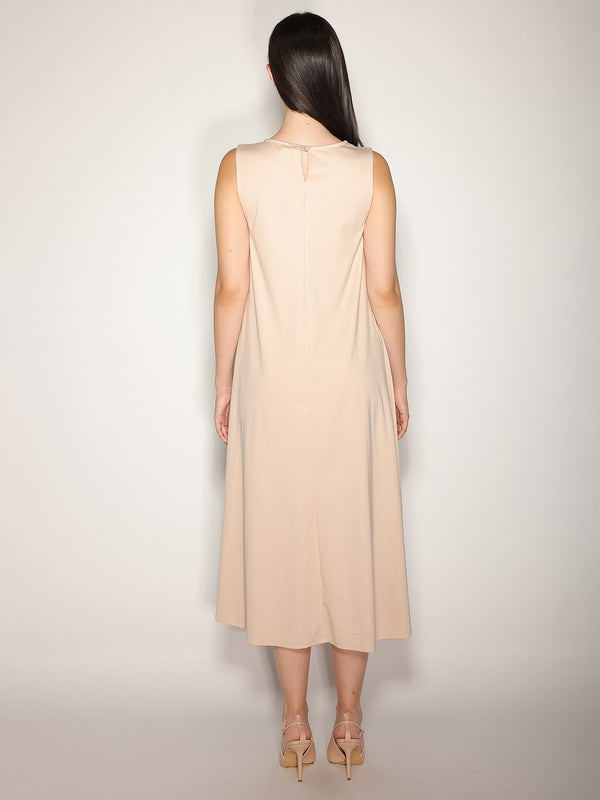 Abito Beige con rosa