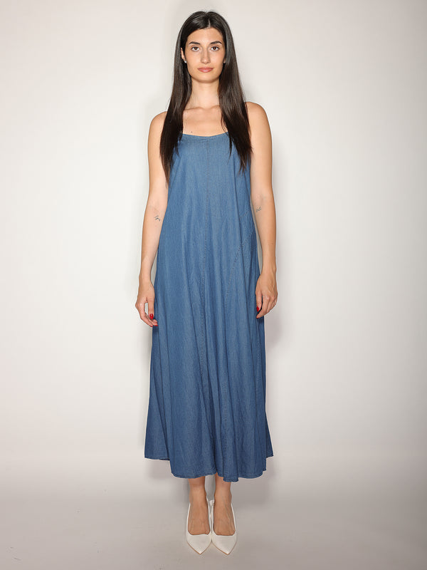 Abito chambray con spalline