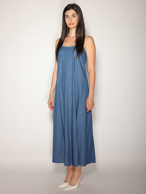 Abito chambray con spalline