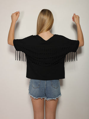 T-shirt con frange