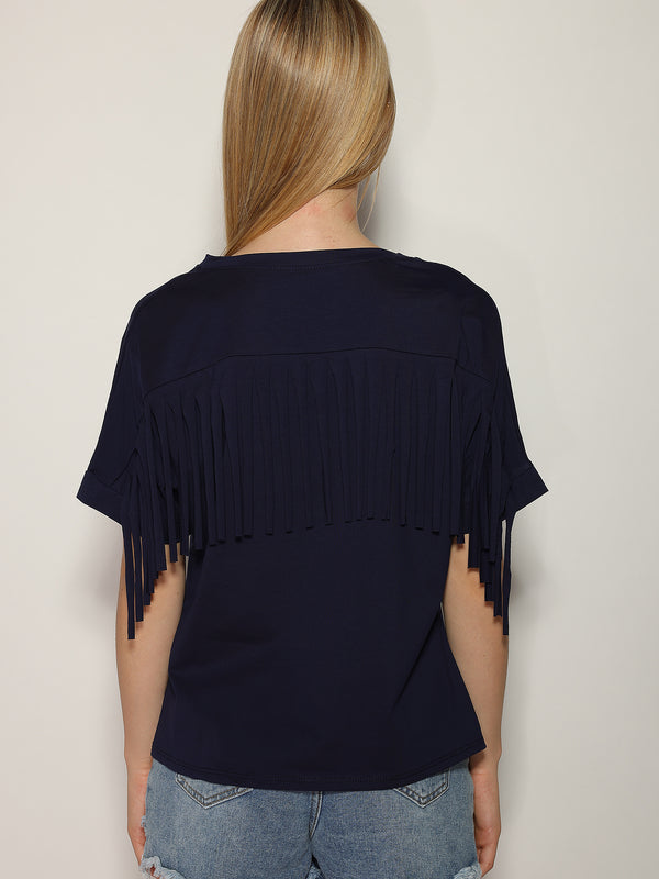T-shirt con frange