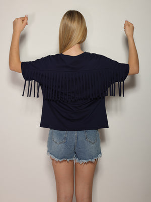 T-shirt con frange