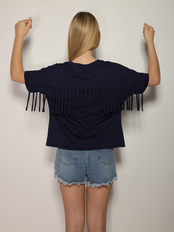 T-shirt con frange