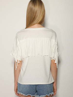 T-shirt con frange