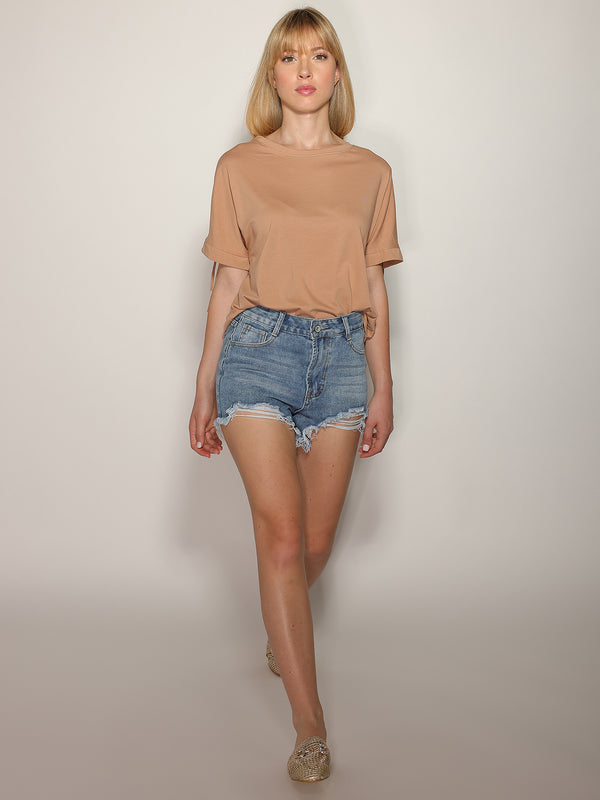 T-shirt con frange