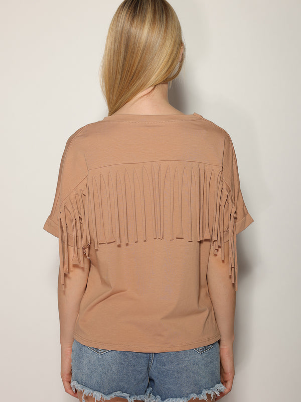 T-shirt con frange