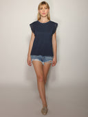 T-shirt manica sangallo