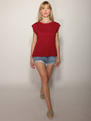 T-shirt manica sangallo