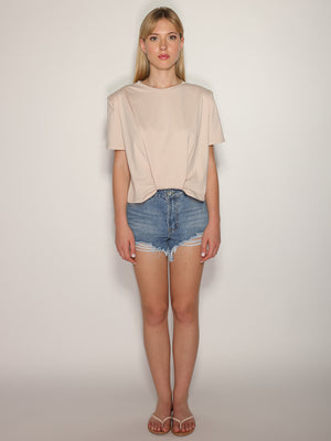 T-shirt con spalline