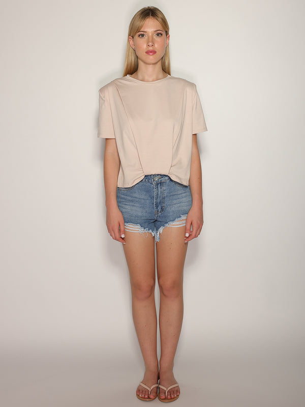 T-shirt con spalline