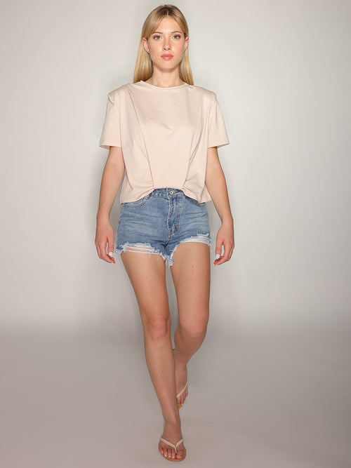 T-shirt con spalline