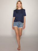 T-shirt con spalline
