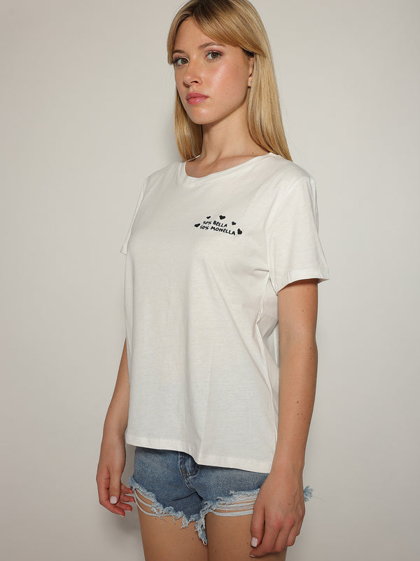 T-shirt con ricamo