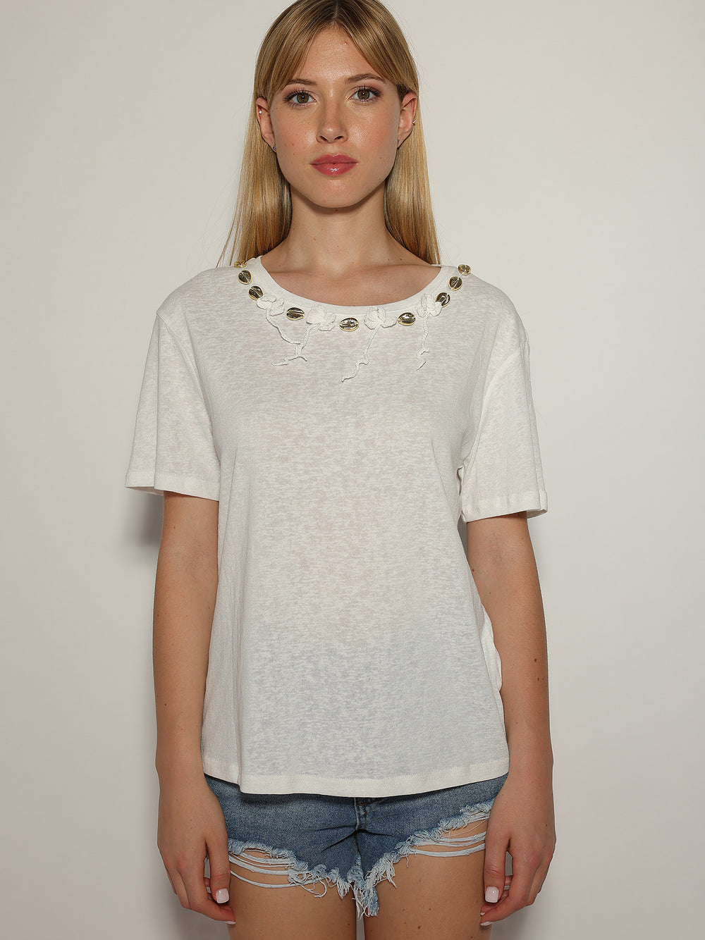 T-shirt con conchiglie