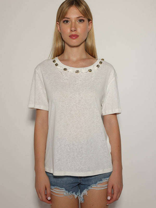 T-shirt con conchiglie