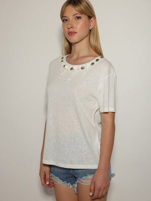 T-shirt con conchiglie