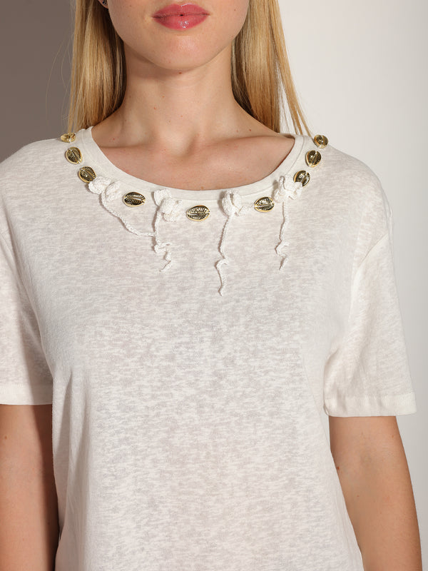 T-shirt con conchiglie