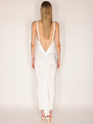 Abito Bianco con spalline intrecciate