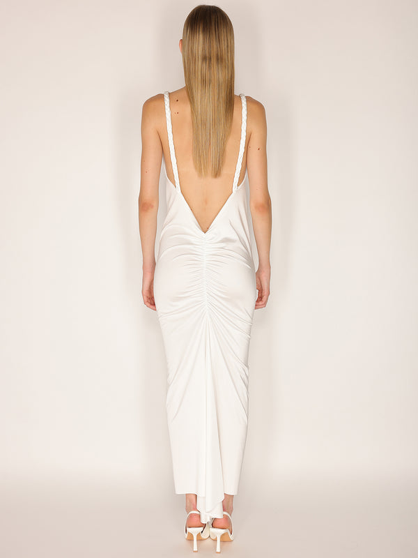 Abito Bianco con spalline intrecciate
