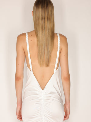 Abito Bianco con spalline intrecciate