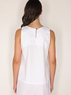 Top in cotone ricamato