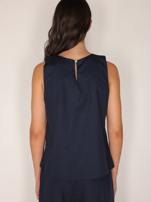 Top in cotone ricamato