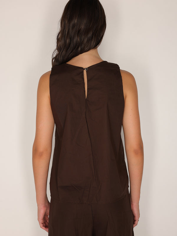 Top in cotone ricamato