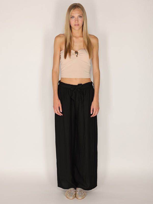 Pantaloni palazzo con cintura
