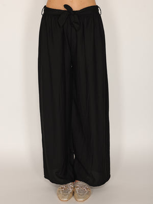 Pantaloni palazzo con cintura