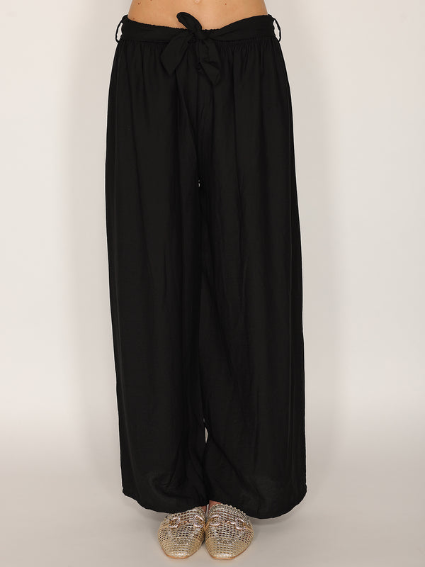 Pantaloni palazzo con cintura
