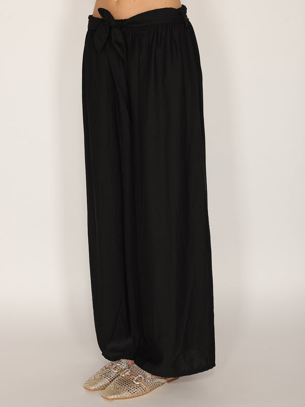 Pantaloni palazzo con cintura
