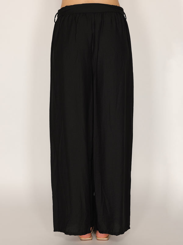 Pantaloni palazzo con cintura