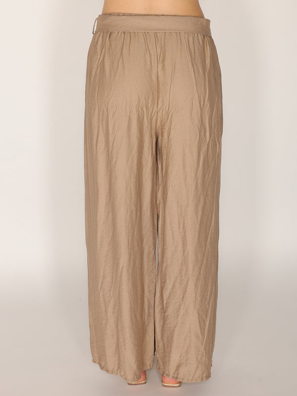 Pantaloni palazzo con cintura