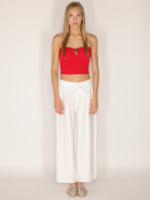 Pantaloni palazzo con cintura