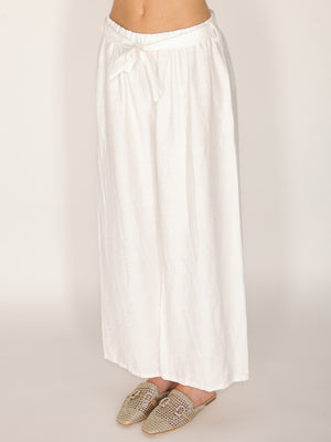 Pantaloni palazzo con cintura