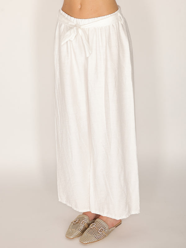 Pantaloni palazzo con cintura