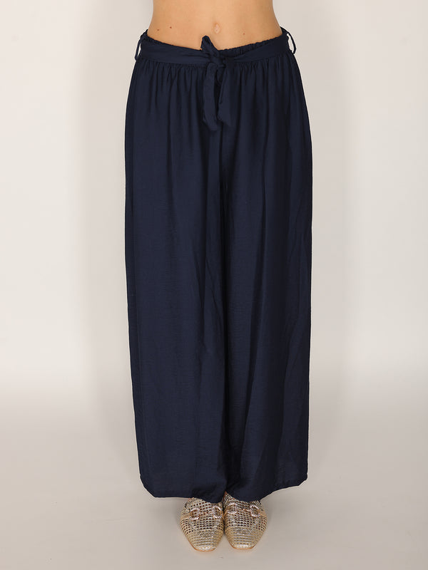 Pantaloni palazzo con cintura