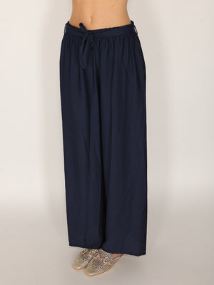 Pantaloni palazzo con cintura