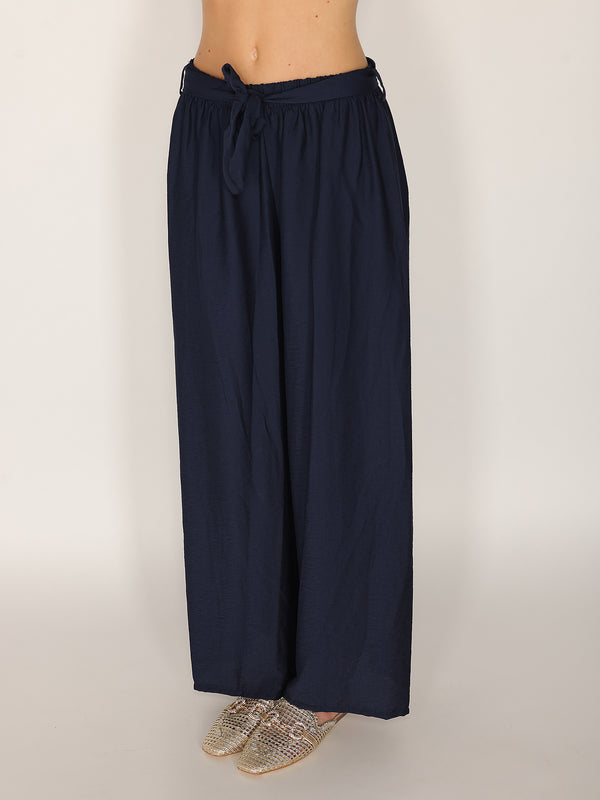 Pantaloni palazzo con cintura
