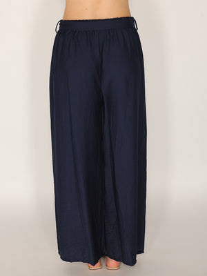 Pantaloni palazzo con cintura
