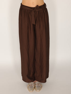 Pantaloni palazzo con cintura