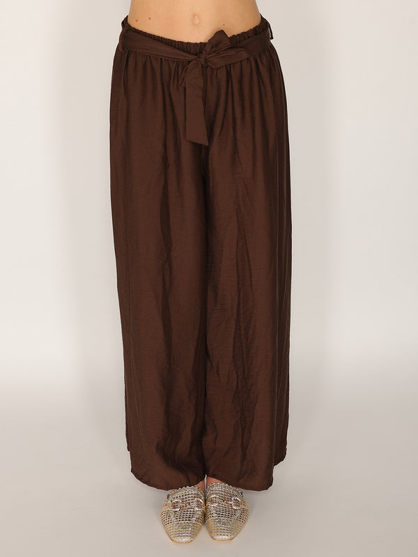 Pantaloni palazzo con cintura