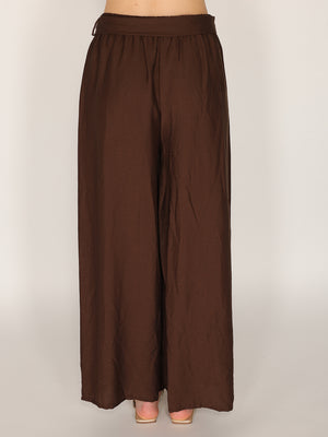 Pantaloni palazzo con cintura