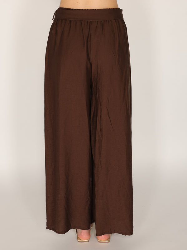 Pantaloni palazzo con cintura