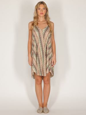 Abito midi in lurex geometrico