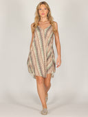Abito midi in lurex geometrico