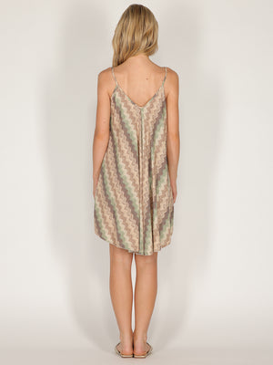 Abito midi in lurex geometrico