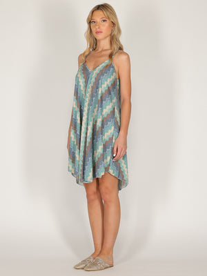 Abito midi in lurex geometrico