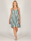 Abito midi in lurex geometrico
