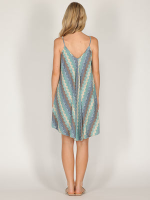 Abito midi in lurex geometrico